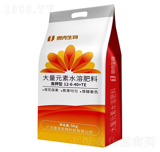 高鉀型大量元素水溶肥料12-6-40+TE-壹克生物