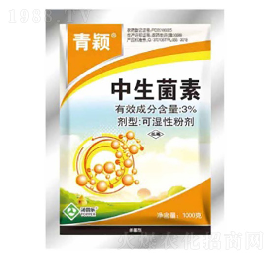 3%中生菌素可濕性粉劑-青穎-湯普樂(lè)