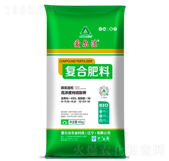 高濃度純硫酸鉀復(fù)合肥料12-23-10-愛(ài)爾法