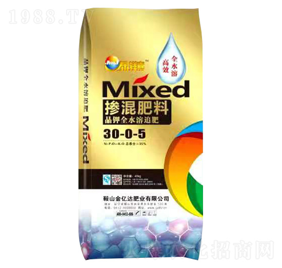 晶鉀全水溶摻混肥料30-0-5-金每嘉-金億達(dá)肥業(yè)