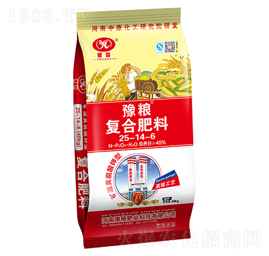 40kg礦源黃腐酸鉀復(fù)合肥料25-14-6-豫糧肥業(yè)