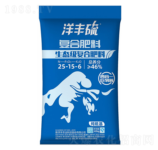 生態(tài)級(jí)復(fù)合肥料25-15-6-洋豐硫-新洋豐