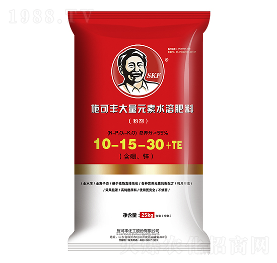 大量元素水溶肥料10-15-30+TE-賽洋化工