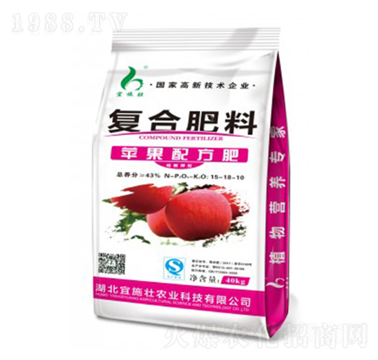 蘋果配方復(fù)合肥15-18-10-宜施壯