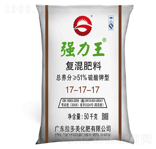 硫酸鉀型復(fù)合肥料17-17-17-強(qiáng)力王-拉多美