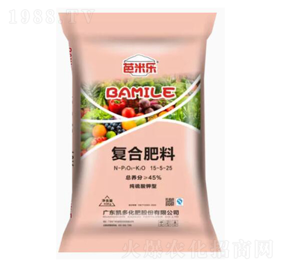 純硫酸鉀型復(fù)合肥料15-5-25-芭米樂-凱多化肥