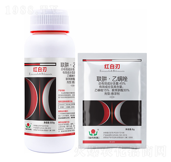 45%聯(lián)肼·乙螨唑-紅白刃-益農