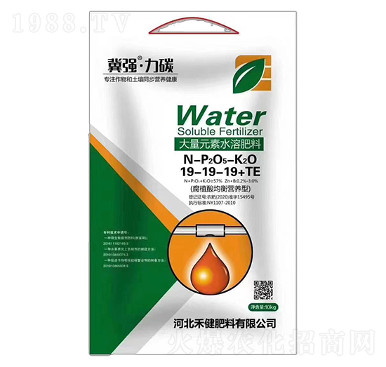 腐植酸均衡營養(yǎng)型大量元素水溶肥料19-19-19+TE-冀強·力碳-禾健肥料