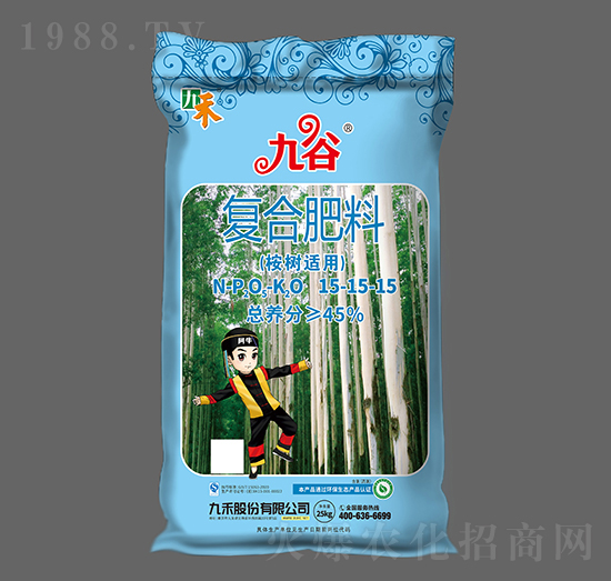 桉樹適用復(fù)合肥料15-15-15-九谷-九禾股份
