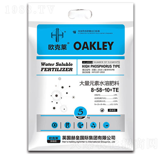 大量元素水溶肥料8-58-10+TE-歐克萊-森正達生物
