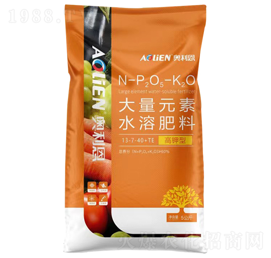 高鉀型大量元素水溶肥料13-7-40+TE-奧利恩