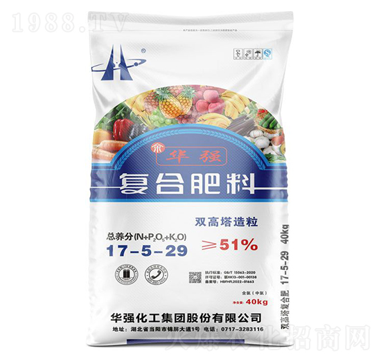 雙高塔造粒復合肥料17-5-29-余華強-華強化工集團