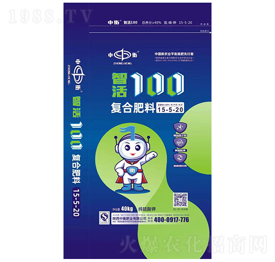 智活100復合肥料15-5-20（硫酸鉀型）-中衡