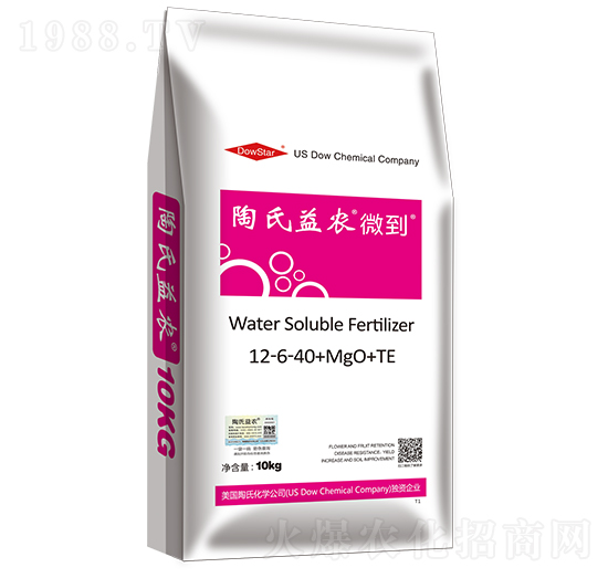 大量元素水溶肥料12-6-40+MgO+TE-微到-陶氏益農