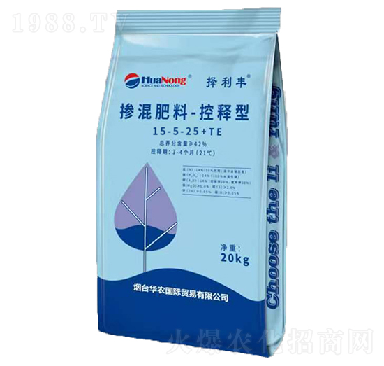 摻混肥料-控釋型15-5-25+TE-擇利豐-華農國際