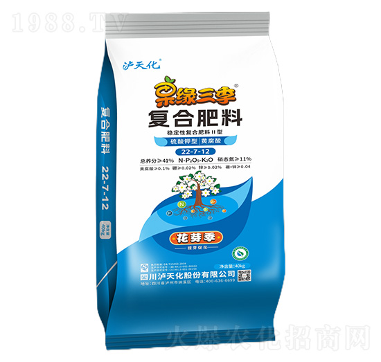 花芽季復合肥料22-7-12-果緣三季-瀘天化
