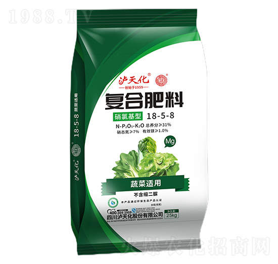 蔬菜適用復合肥料18-5-8-工農-瀘天化