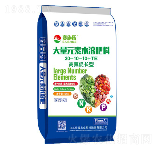 高氮促長(zhǎng)型大量元素水溶肥30-10-10+TE-賽施樂-榮耀農(nóng)業(yè)