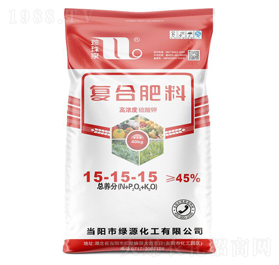 高濃度硫酸鉀復(fù)合肥料15-15-15-珍珠泉-華強化工集團