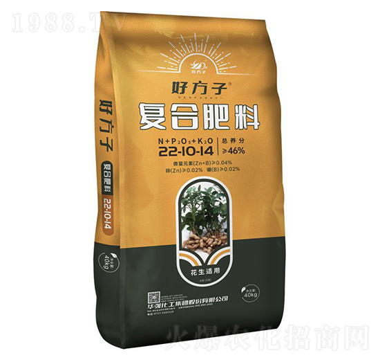 花生適用復(fù)合肥料22-10-14-好方子-華強(qiáng)化工集團(tuán)