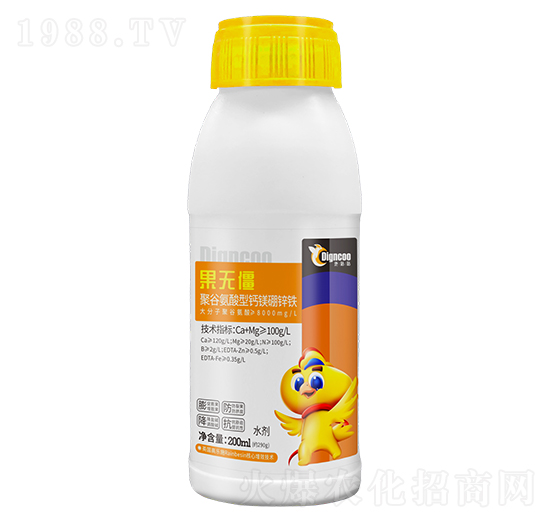 聚谷氨酸型鈣鎂硼鋅鐵200ml-果無(wú)僵-地咕咕生物
