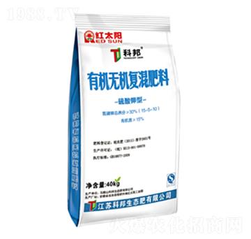 40kg有機無機復(fù)混肥料15-5-10-紅太陽-科邦