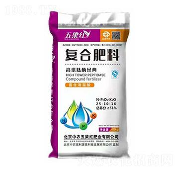 高塔肽酶經典復合肥料25-10-16-五梁紅