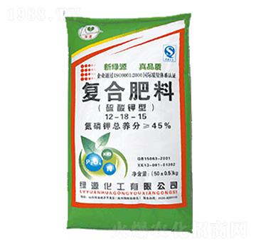 45%硫酸鉀型復(fù)合肥料12-18-15-綠源生態(tài)
