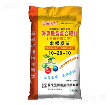 玉米專用海藻酸型復(fù)合肥料10-20-10-菌酶沃根-錦潤(rùn)肥業(yè)